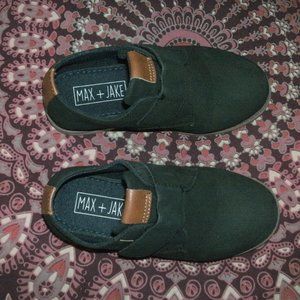 Max + Jake Lil Otto Black Vegan Faux leather Slip-on Oxford Shoes Toddler sz 11